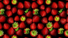 高清晰红色草莓水果写真壁纸
