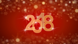 2018-新年快乐-扁平字母