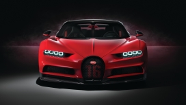 高清晰红色Bugatti Chiron超级跑车壁纸