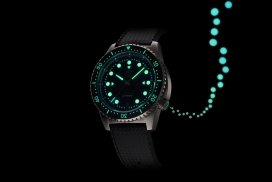 Zelos Mako diver-500米潜水员专用手表，带有定制字体的表圈和表盘
