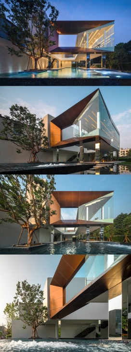 350平米底层架空绿色相通的曼谷现代住宅