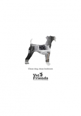 干净的狗，干净的客厅-Vet Friends兽医药物平面广告