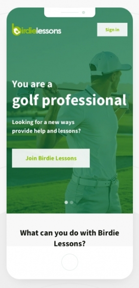 BirdieLessons高尔夫球管理APP界面设计