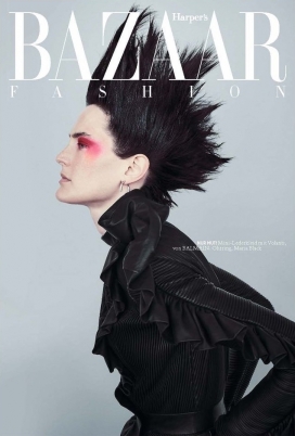 简・莫斯利-Harper Bazaar德国-浪漫朋克风时装秀