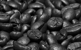 高清晰超黑咖啡豆写真壁纸