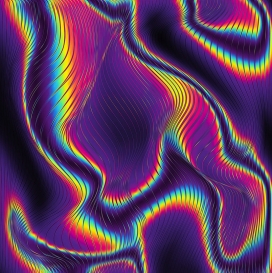 IRIDESCENCE Vol. 2一系列抽象数字艺术作品集视觉，灵感来自彩虹色的自然现象