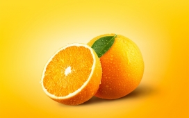 高清晰新鲜脐橙水果壁纸