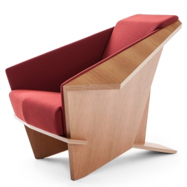Taliesin几何扶手椅-是美国建筑师为自己的家设计的，28年来首次投入生产的凳子