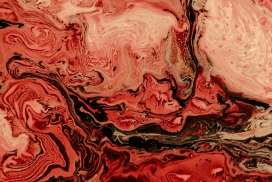 高清晰流动的红色花纹液态壁纸
