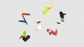 Bird Hanger-鸟类灵感的衣帽挂钩