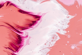 粉红色流动的液态