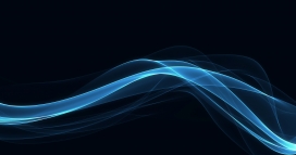 动感质感的蓝色玻璃晶体曲线图