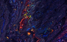 荧光彩液态花纹抽象图