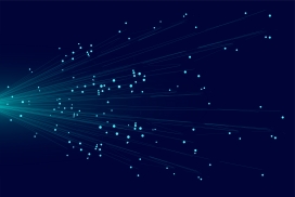 蓝线抽象粒子背景图