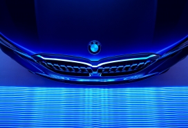 BMW 330e Hybrid-蓝色宝马电动汽车