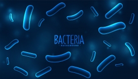 蓝色微生物细菌图片