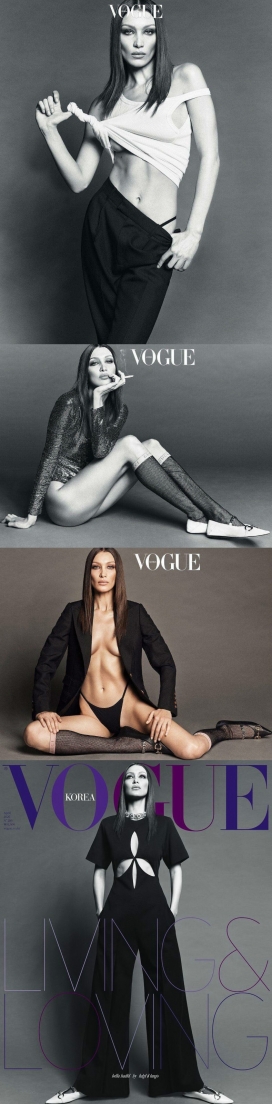 贝拉·哈迪德-《 Vogue》韩国版-性感，现代长腿的时尚故事