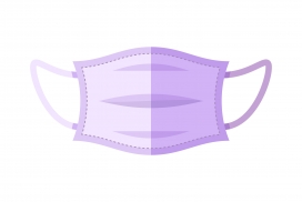 紫色口罩素材