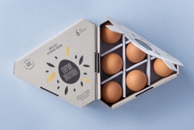 独特菱形空间的鸡蛋盒子