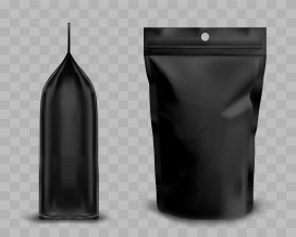 黑色咖啡包装袋素材