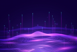 紫色概念大数据科技素材