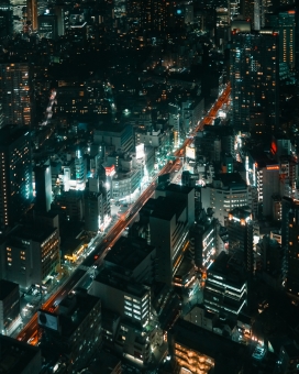 繁华都市夜景图