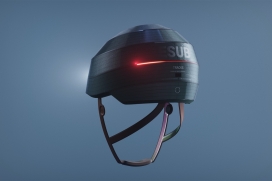使用有机光伏清洁能源同时保持时尚安全的自行车头盔