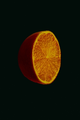 切开的脐橙水果图片