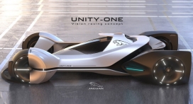 采用以赛艇为灵感转向的捷豹Unity One Vision racing概念车