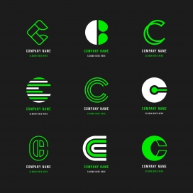 绿色字母C标志素材下载