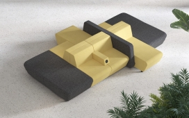 Strand + Hvass 为 Narbutas 设计的 Soft Rock 模块化沙发系统