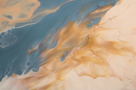 金箔色液态细沙抽象图