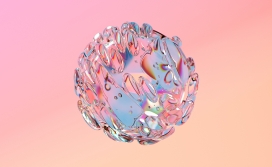 抽象液体水晶球