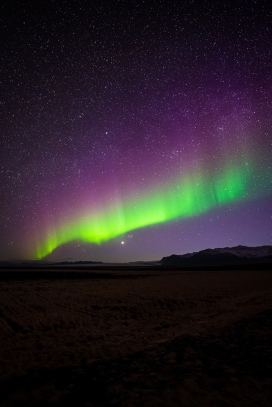 冬季北极光星空美景图