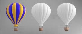五彩的热气球
