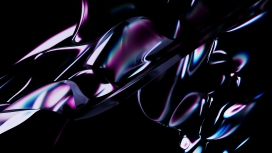 紫色液态流体背景图