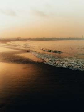 大海边的日落风景